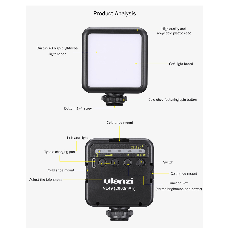 Ulanzi - VL49 Mini RGB Light